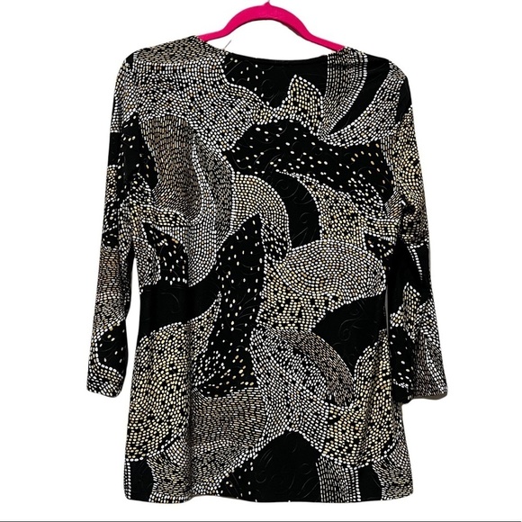 MJ Collection Black, Yellow, and White Shirt in Size Medium - Picture 4 of 6